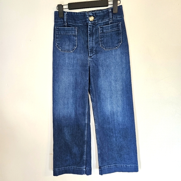 Anthropologie Blue Wide Leg Jeans - Picture 2 of 13